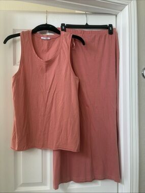 Zara Sleeveless Tank Top and Skirt Set in Dusty Coral